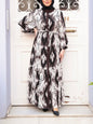 Turkish Tie-dye Button Down Summer Dress Abaya