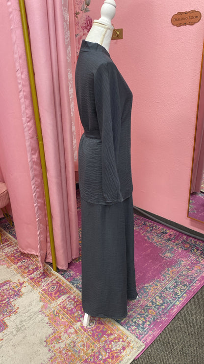 Belted Side Tie Style Skirt Set