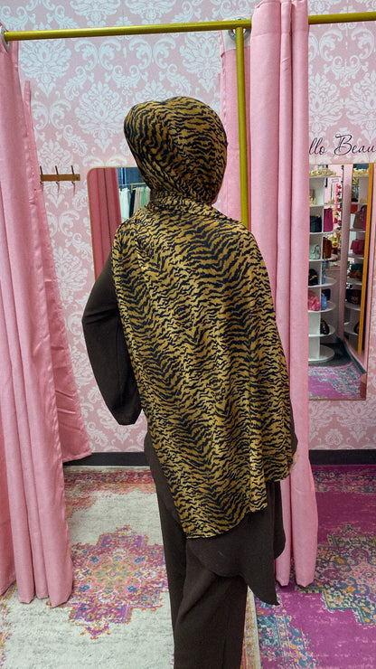 Tiger Jersey Cotton Pattern Hijab
