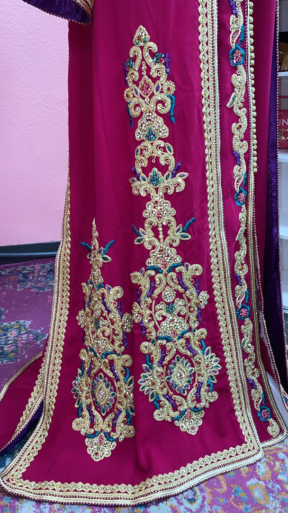 Moroccan Traditional Satin Lined Kimono Caftan