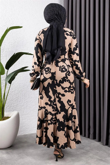 Turkish Buttery Black Faux Suede Dress