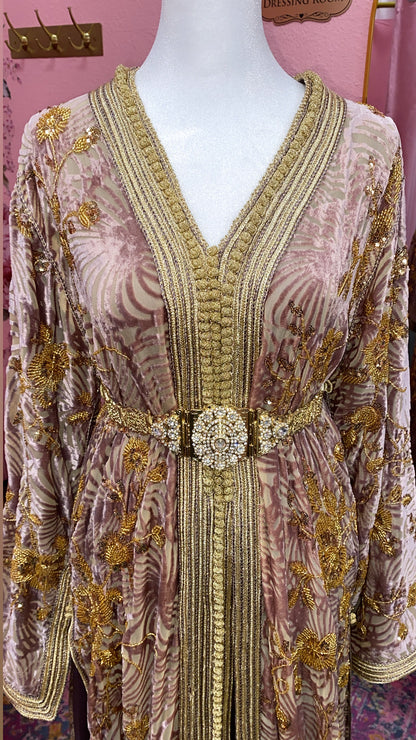 Moroccan Traditional Takchita Velvet Caftan