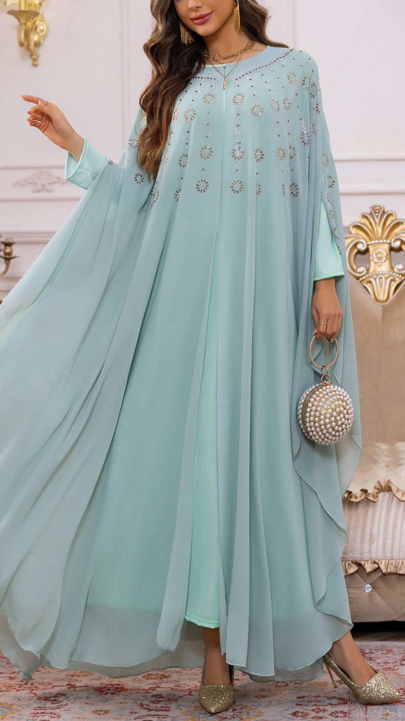 Dubai Style Embellished Caftan Dress