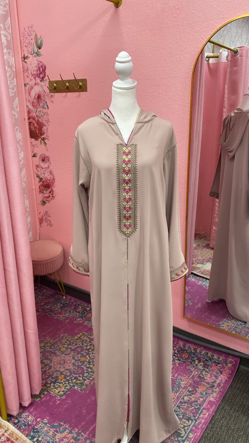 Traditional Moroccan Embroidered Djellaba
