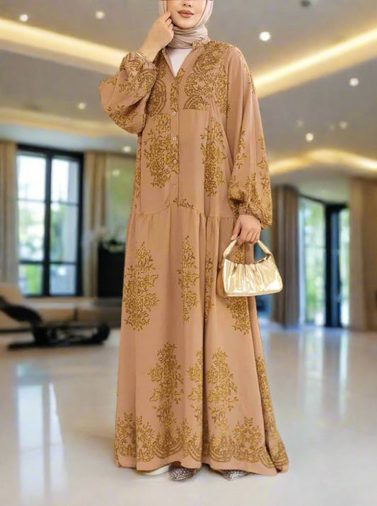 Turkish Damask Style Dress