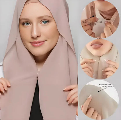Instant Chiffon Hijab with Built-in Magnets