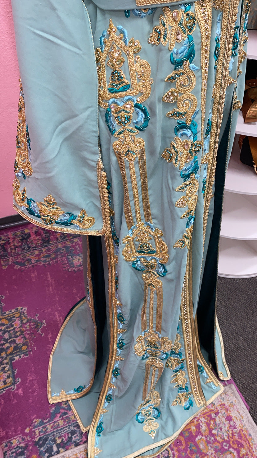Moroccan Traditional Satin Lined Kimono Caftan