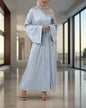 Elegant Satin Open Abaya with Pockets(Multi Colors)