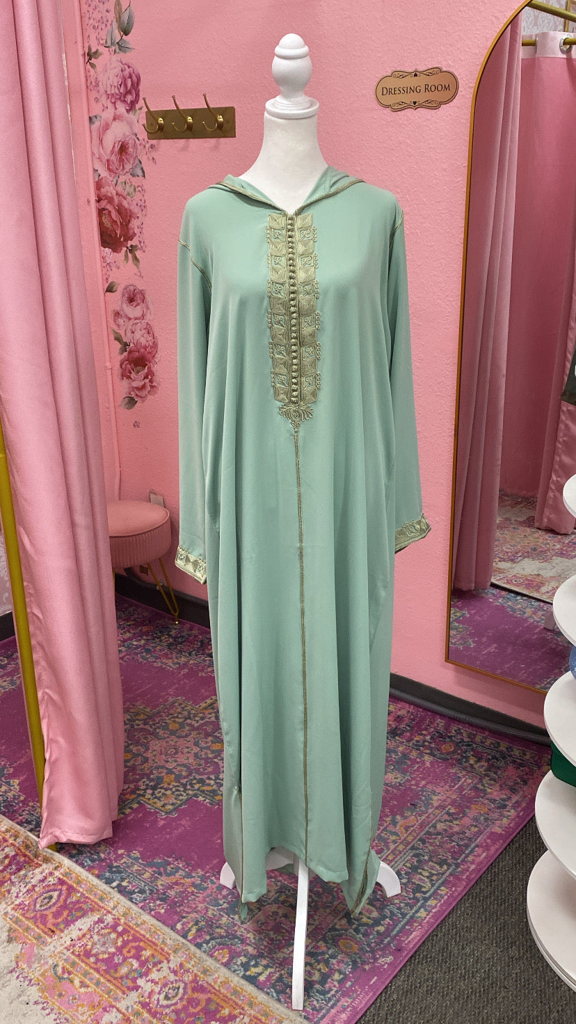 Traditional Moroccan Embroidered Djellaba