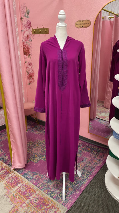 Traditional Moroccan Embroidered Djellaba