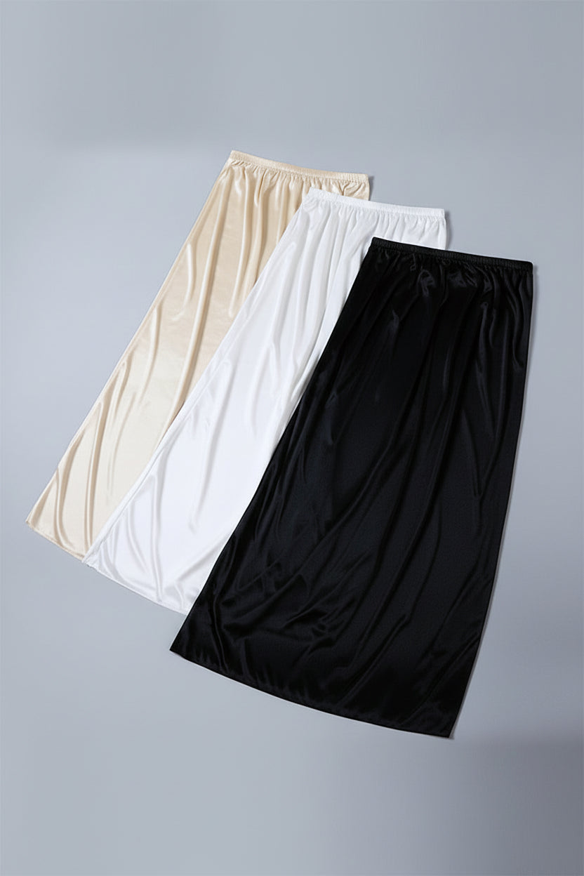 Basic Satin Under Skirt Slips(Multi Colors)