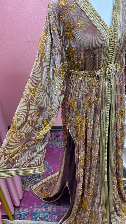 Moroccan Traditional Takchita Velvet Caftan