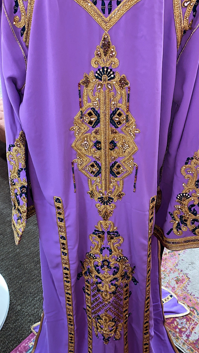 Moroccan Traditional Satin Lined Kimono Caftan