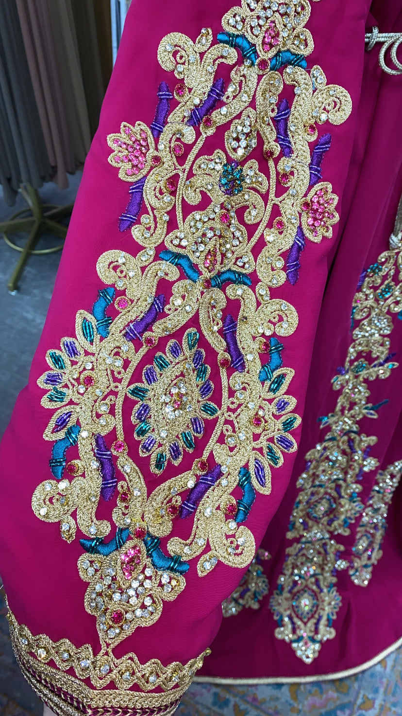 Moroccan Traditional Satin Lined Kimono Caftan