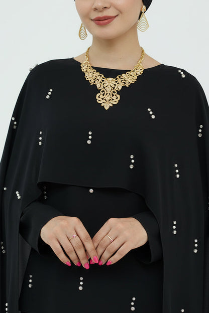Embellished Princess Abaya Dress