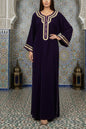Moroccan Velvet Caftan Purple