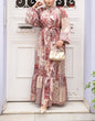 Satin Turkish Quilted Pattern Dress