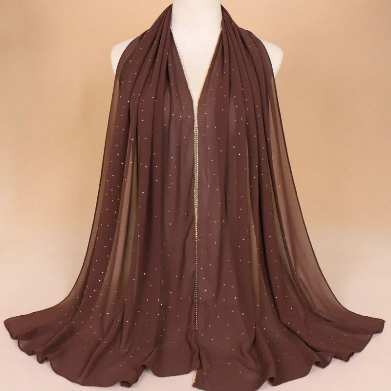 Embellished Stylish Chiffon Hijabs