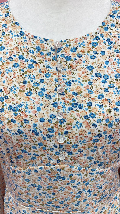 Floral Dress Abaya(Multi Colors)