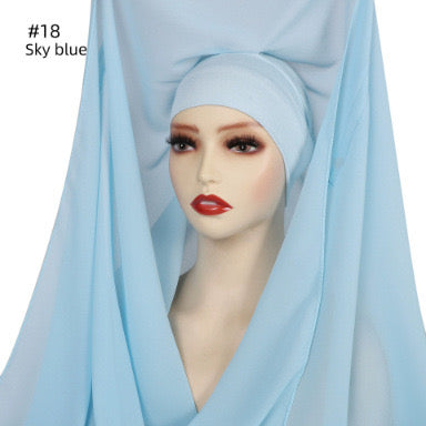 Instant Chiffon Hijab with Built-in Magnets