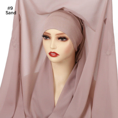 Instant Chiffon Hijab with Built-in Magnets
