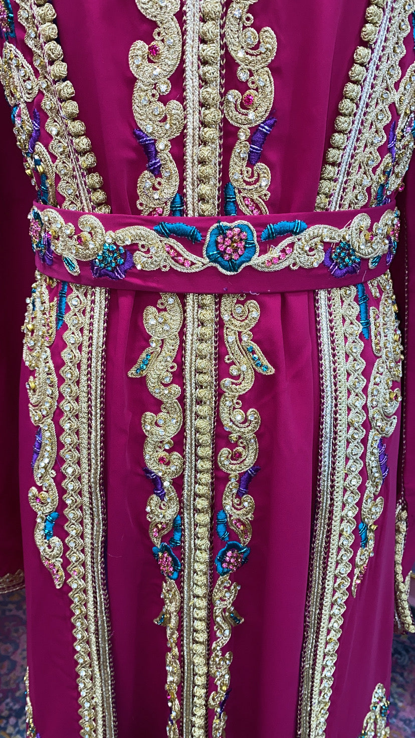 Moroccan Traditional Satin Lined Kimono Caftan