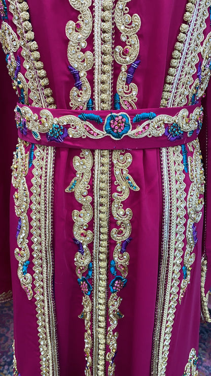 Moroccan Traditional Satin Lined Kimono Caftan