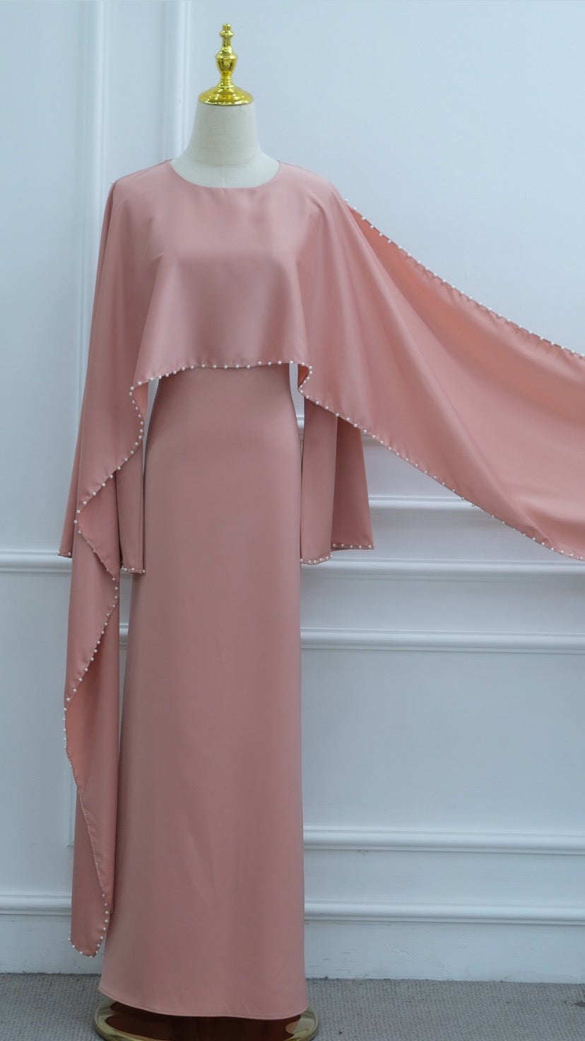 Pearl Lined Abaya Dress