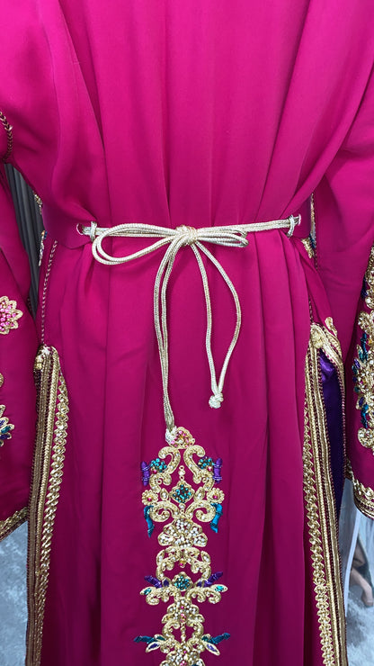 Moroccan Traditional Satin Lined Kimono Caftan