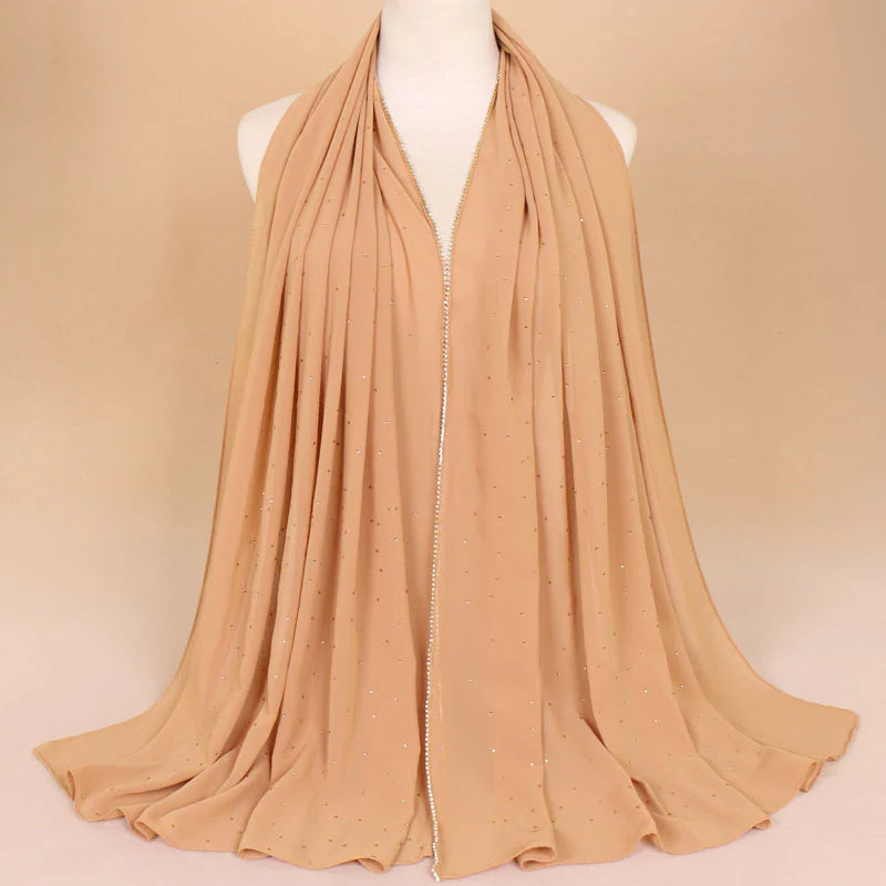 Embellished Stylish Chiffon Hijabs