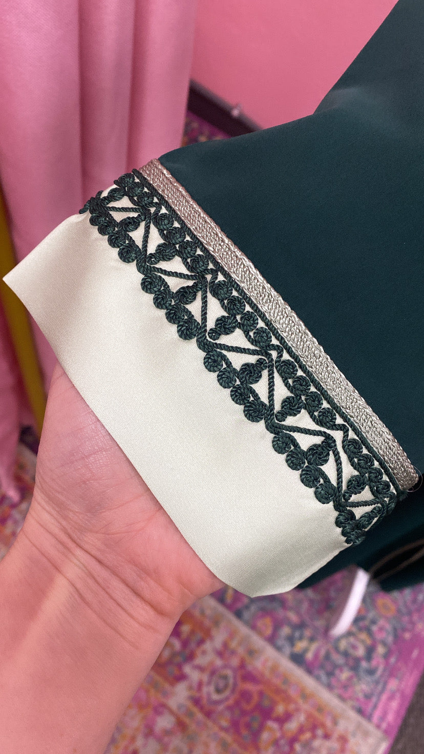 Traditional Moroccan Satin Embroidered Djellaba