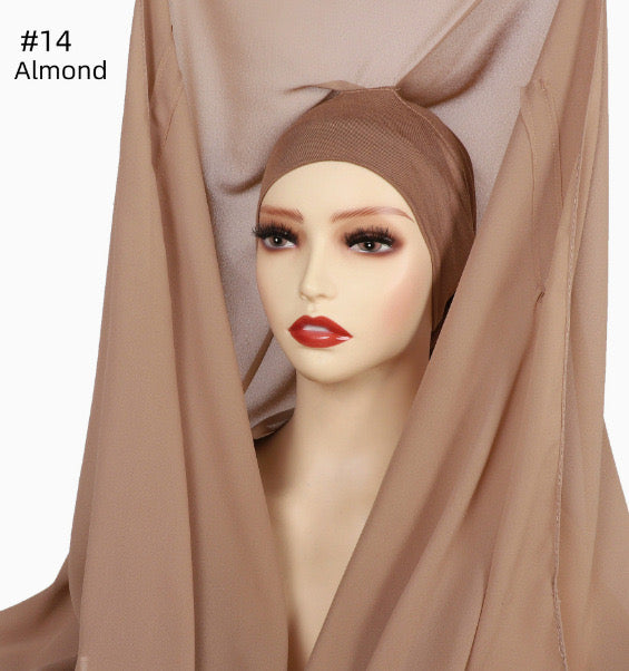 Instant Chiffon Hijab with Built-in Magnets