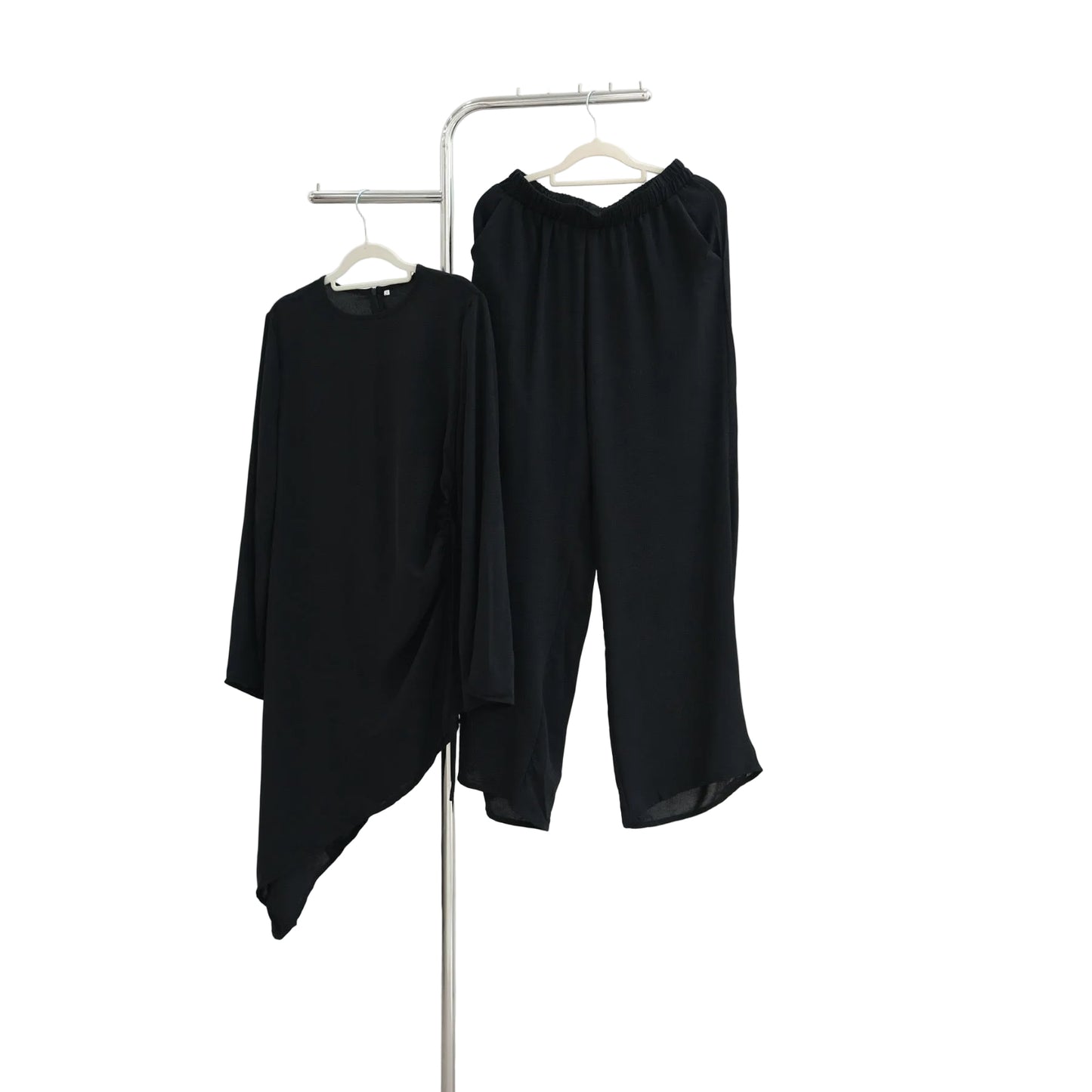 Crepe High Low Top Pant Suit