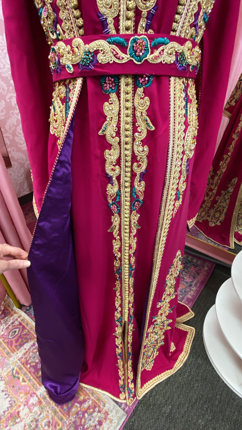 Moroccan Traditional Satin Lined Kimono Caftan