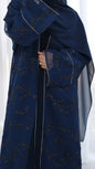 Dubai Style Embellished 2 Piece Abaya Navy
