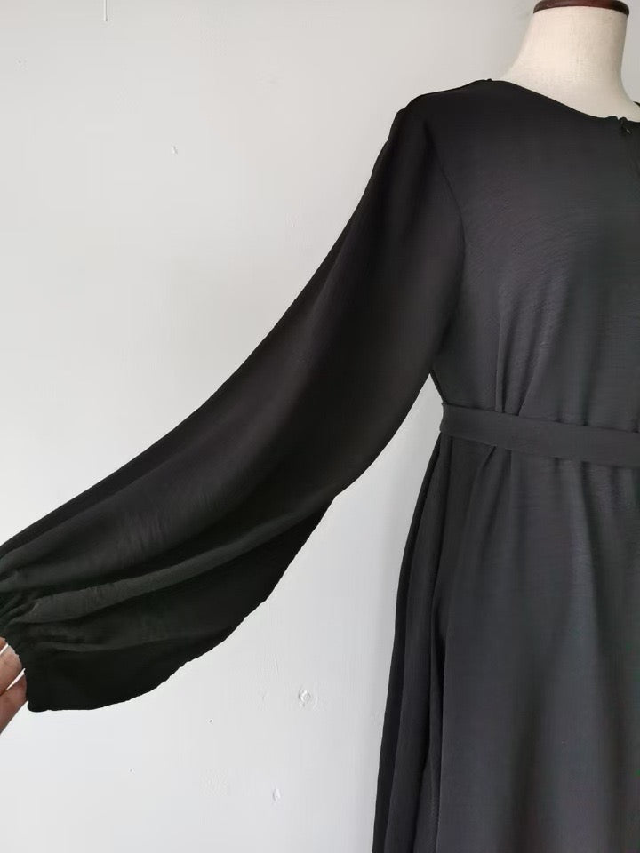 Beautiful Abaya Dress Chest Zipper