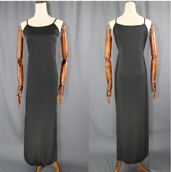 Basic Under Dress Slip Sleeveless Thin Strap(Back & White)