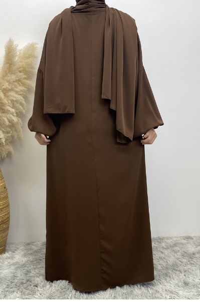 Dubai Style Nida Abaya Dress with Hijab Attached(Multi Colors)