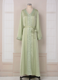 Dubai Style Diamond V-neck Caftan Abaya Dress(Multi Colors)