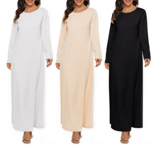 Basic Long Sleeve Dresses(Multi Colors)