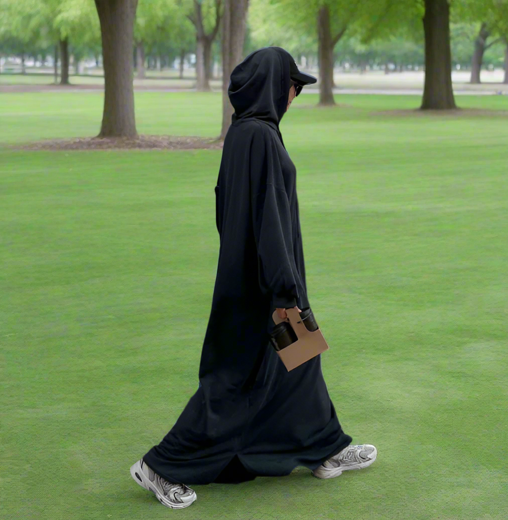 Turkish Style Hoodie Dress Abayas(Multi Colors)
