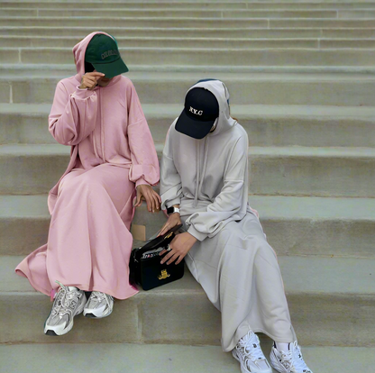 Turkish Style Hoodie Dress Abayas(Multi Colors)