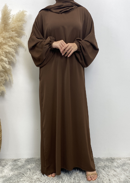 Dubai Style Nida Abaya Dress with Hijab Attached(Multi Colors)