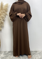 Dubai Style Nida Abaya Dress with Hijab Attached(Multi Colors)
