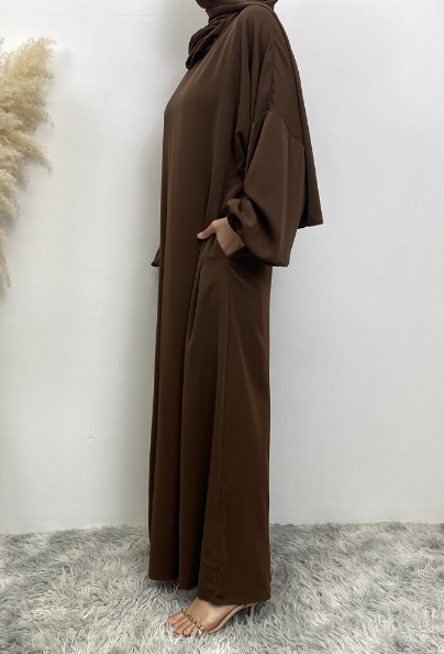 Dubai Style Nida Abaya Dress with Hijab Attached(Multi Colors)