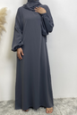 Dubai Style Nida Abaya Dress with Hijab Attached(Multi Colors)