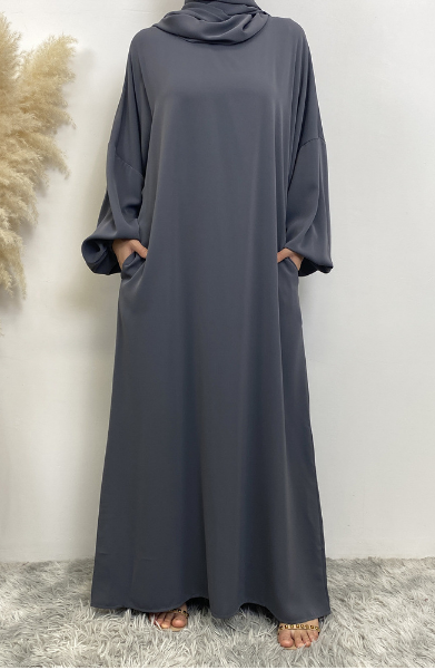 Dubai Style Nida Abaya Dress with Hijab Attached(Multi Colors)