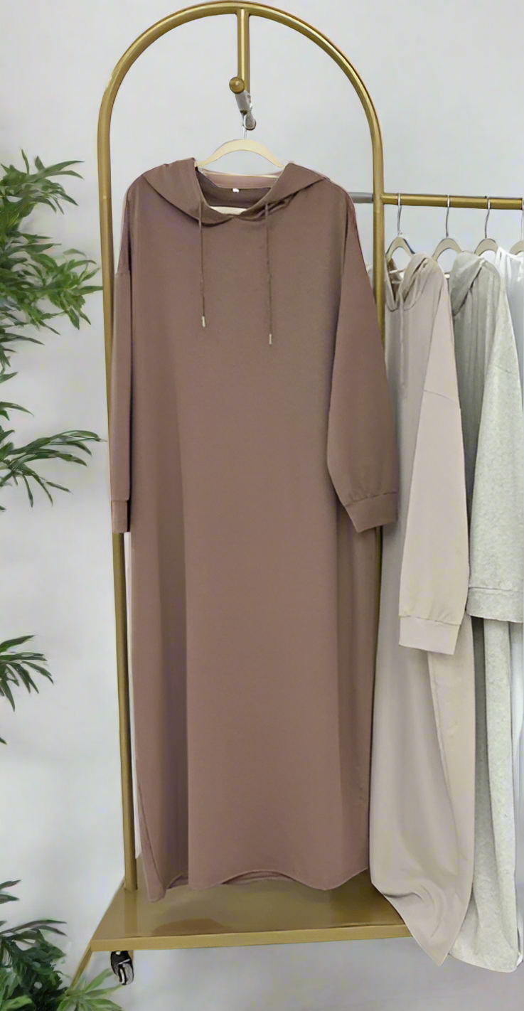 Turkish Style Hoodie Dress Abayas(Multi Colors)