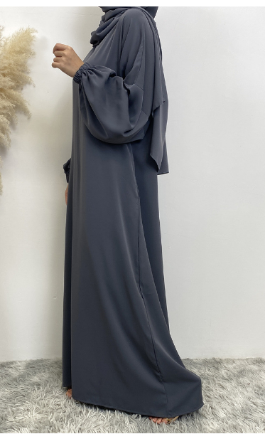 Dubai Style Nida Abaya Dress with Hijab Attached(Multi Colors)