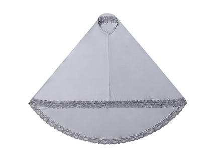 Lace Trimmed Khimar Prayer Hijab(Multi Colors)